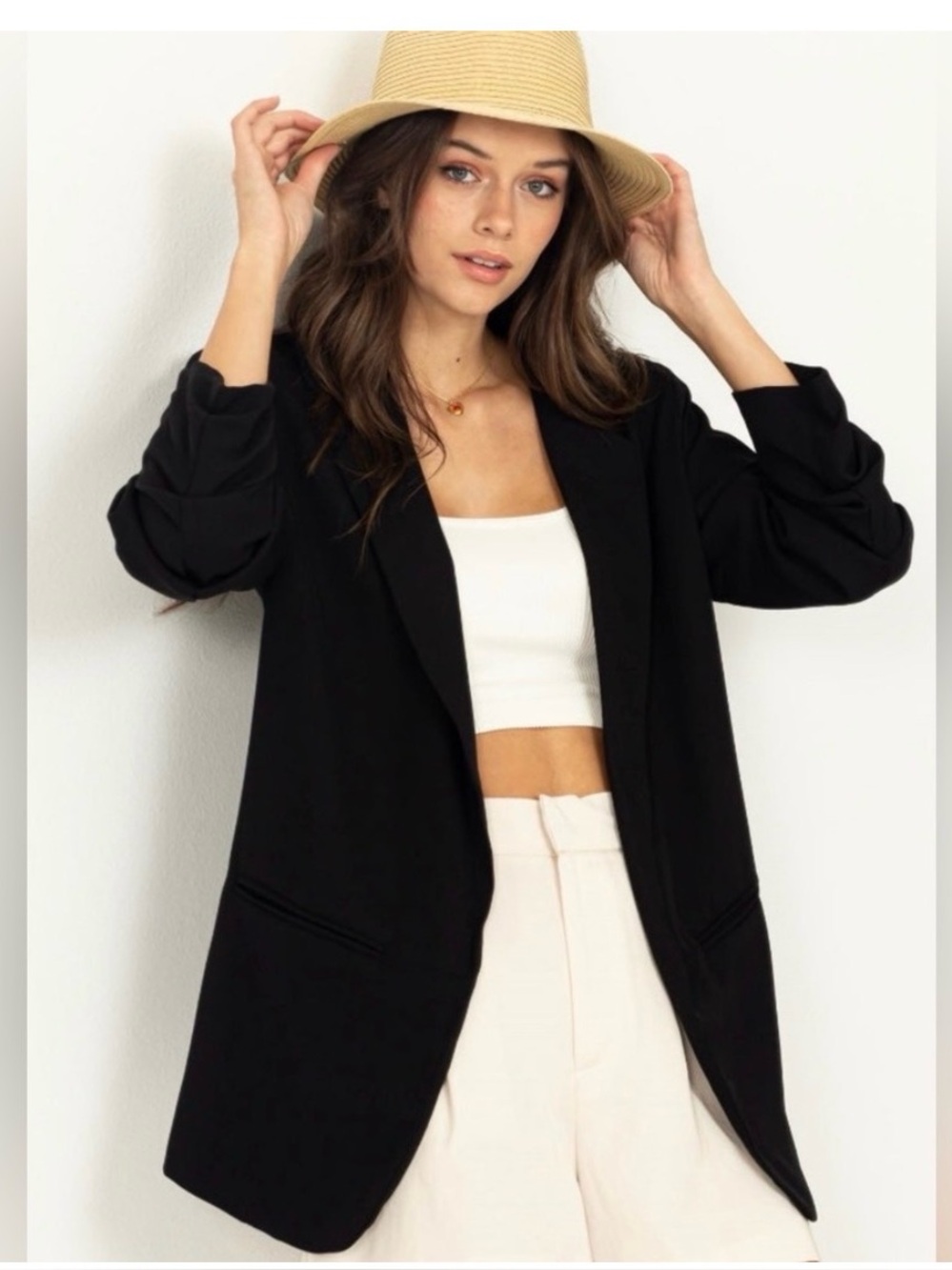 NWT - HYFVE - Open Front Classic Black Blazer - Size Small